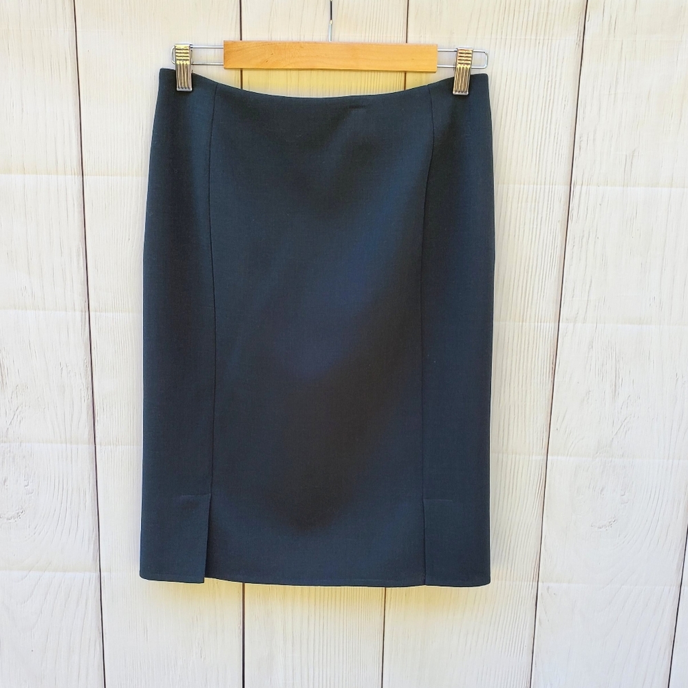 Akris forest green pencil skirt